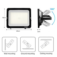 Reflector LED para Exteriores de Alta Eficiencia 50W/100W/150W/200W, Impermeable IP65, para Estadios Deportivos, Reflector de Alta Gama