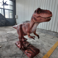 Kapalı Dino Park oyun alanı için Jungle tema dinozor Animatronic modeli küçük robotik Trex