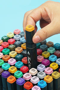 Stock d'usine, livraison rapide, 80 marqueurs d'art de couleur, marqueurs à double pointe à encre à l'alcool et à l'huile, stylos de couleur pour le dessin - Product Image 6