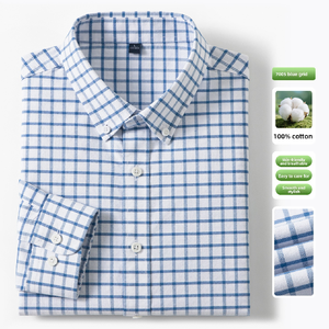 Chemise à carreaux à manches longues pour homme, style décontracté et professionnel, nouvelle collection 2026 pour jeunes et hommes d'âge moyen - Product Image 6