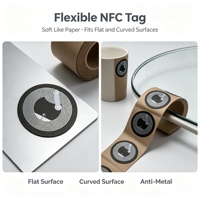 Autocollant NFC rond de 35 mm sur métal en rouleau