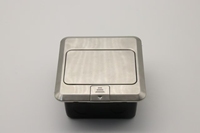 Prise de sol pop-up JD22 en acier inoxydable argenté 13A avec USB + type-c ouverture lente pour boîte de prise de sol