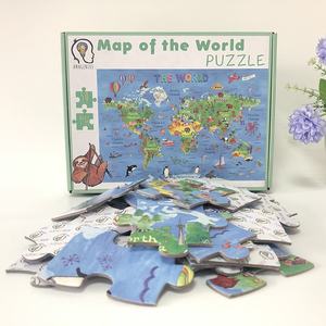 <span class=keywords><strong>2021</strong></span> Offre Spéciale Enfants Jouets 50 pièces <span class=keywords><strong>Carte</strong></span> Du <span class=keywords><strong>Monde</strong></span> Avec Papier Animal Puzzle Éducatif - Product Image 1