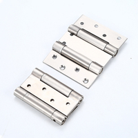 Charnière à ressort à double action en acier inoxydable, charnière à ressort à fermeture automatique bidirectionnelle pour portes de portail en fer