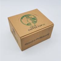 Boîte d'expédition en carton ondulé personnalisée avec insert en papier, emballage en carton kraft écologique pour tasses, verres et coffrets cadeaux