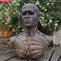 Benutzer definierte Casting Messing Anatomie Skelett Kopf Knochen Bronze Muskels truktur Büste Statue