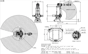 Robô industrial BRTIRUS3050B de seis eixos de uso geral tipo grande Braço Robô BORUNTE