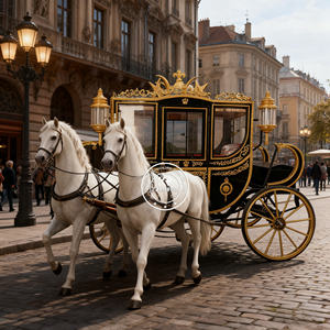 <span class=keywords><strong>Alquiler</strong></span> de Carruaje de Caballos para Bodas, Carruaje de Caballos Estilo Cenicienta, Carruaje de Lujo con Luces LED para Exteriores - Product Image 2