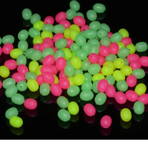 Perles anti-collision en silicone ovales colorées, accessoires de pêche pour la pêche en mer et sur les rochers. - Product Image 1