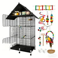 Cage à oiseaux de qualité supérieure, facile à assembler, grande structure métallique pour plusieurs oiseaux, utilisation en jardin, volière extérieure