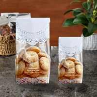 Sacs en plastique transparents recyclables à soufflets latéraux, personnalisables en gros, pour l'emballage de biscuits, pâtisseries et pains