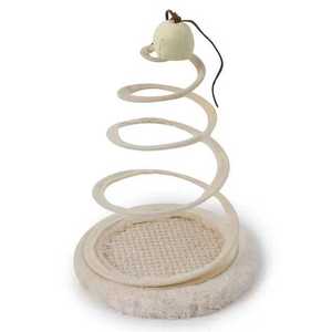 Оптовая продажа: Новая игрушка для кошек и собак — пружинный диск-грызунок из льна, шерсти и металла с аппликацией в виде рыбы для игр - Product Image 2