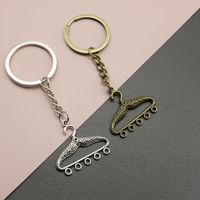 Porte-clés en filigrane en alliage de zinc, accessoire multi-boucles pour cadeaux de couturière