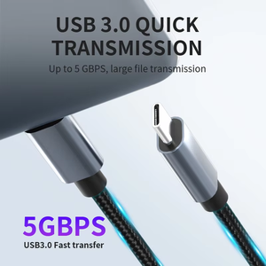 Câble USB Type-C tressé en nylon OEM 1m 3A à charge rapide avec conducteur en cuivre pur pour iPhone 15 et appareils mobiles à synchronisation haute vitesse - Product Image 4