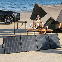 Panneau solaire bifacial pliable ETFE 220W 24V avec sortie MC4 pour stockage d'énergie mobile et alimentation électrique