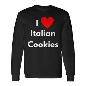 Camiseta de manga larga premium I Love Italian Cookies - Product Image 1