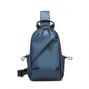 Sac banane imperméable à logo personnalisé de grande capacité, sacs de poitrine transversaux pour hommes et femmes - Product Image 1