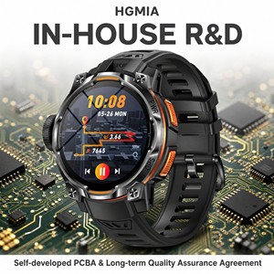 <span class=keywords><strong>Montre</strong></span> connectée GPS HGMIA pour l'extérieur, étanche IPX8, avec boussole, baromètre, altimètre, écran TFT rond, tracker de fitness unisexe - Product Image 4