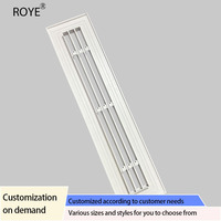 Diffuseur de ventilation rectangulaire en aluminium à grille linéaire, pour sortie murale dissimulée, style victorien, garantie 1 an