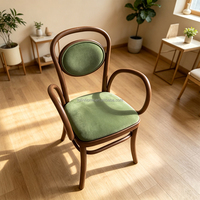 Chaise de salle à manger en rotin naturel et velours, fauteuil de luxe pour villa et majlis aux Émirats arabes unis et en Arabie Saoudite, anti-fissuration, confortable, pour hôtel