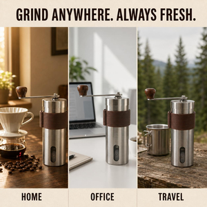 New Arrival <b>Mini</b> Portable Stainless Steel Thickened Body Adjustable Coffee Bean <b>Grinder</b> With Ceramic Burr - Product Image 5