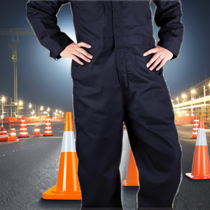 Men's Dark Blue Cotton <b>Work</b> Coverall Long Sleeve Dust Proof Uniform - Product Image 2