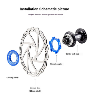 ENLEE Verrouillage central vers adaptateur de <span class=keywords><strong>disque</strong></span> à six broches Alliage d'aluminium CNC Moulage monobloc Moyeu de verrouillage central vers adaptateur à vis à six broches - Product Image 5