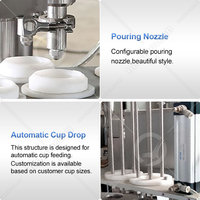 OCEAN Machine de remplissage et de scellage pour mini-k-cups, pour poudre, miel, liquides, crème glacée, et pour le remplissage de coupes de chocolat et de mayonnaise