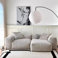 Canapé Hippo rétro de style nordique pour salon et chambre à coucher ; Chaise longue en L inclinable et confortable, une place, minimaliste moderne