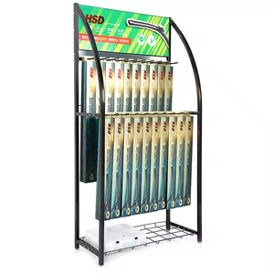 4s Shop 맞춤형 금속 앞 유리 와이퍼 디스플레이 스탠드 슈퍼마켓 자동차 액세서리 와이퍼 블레이드 랙 보관 와이어 선반 - Product Image 1