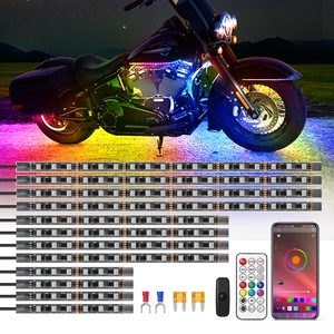 12PCS dreamcolor xe máy underglow dẫn ánh sáng Kit không thấm nước lái xe ánh sáng đèn <span class=keywords><strong>LED</strong></span> cho xe máy phụ kiện 12V - Product Image 1