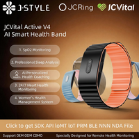 JCVital V4 2501 Bracelet intelligent connecté avec suivi de santé par IA, SDK et API ouverts, dispositifs portables de surveillance de la santé, fabricant certifié CE FCC ROHS