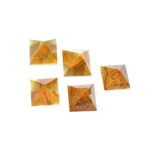 Pirámide de energía curativa india de piedras, el mejor distribuidor de pirámide Natural, calcita amarilla
