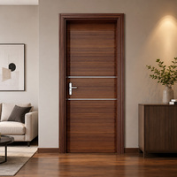 Porte en bois d'ingénierie insonorisée, anti-poussière et anti-humidité pour chambre, bureau, villa avec garantie de 3 ans