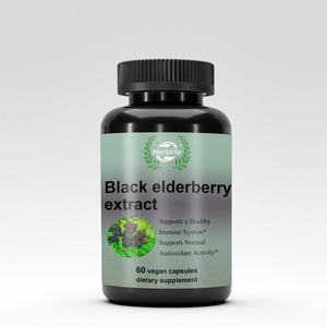 Cápsulas de Extracto de Saúco Negro OEM ODM, Refuerzan el Sistema Inmunológico, Antioxidante, Aumentan la Energía, Mejoran el Estado de Ánimo, Veganas, Sin OMG, Sin Gluten - Product Image 1