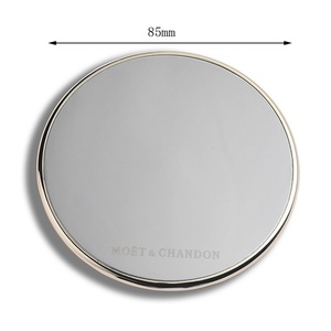 แผ่นรองแก้วโลหะสั่งทำพิเศษคุณภาพสูง ลายโลโก้ปั๊มนูนสีทอง ขายดี - Product Image 2