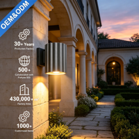 Lampe murale d'extérieur pour jardin, en aluminium, LED, minimaliste, industrielle, ampoule E26, IP23, résistante aux intempéries, vente en gros d'usine