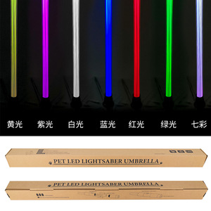 Parapluie transparent pour animaux de compagnie avec lumière LED pour chiens, utilisation en extérieur, léger, fournitures pour petits animaux - Product Image 5