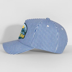 หมวกแก๊ปเบสบอลวินเทจปักโลโก้แบบสามมิติ  ทรงแข็งแรง คุณภาพสูง 5 ชิ้น  ลายทาง  ผ้าฝ้าย 100% สไตล์เรโทร - Product Image 4