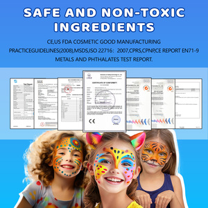 Kit de peinture pour le visage pour enfants, végétalien, sans cruauté, certifié CE, ingrédients naturels et biologiques, respectueux de l'environnement, durable, pour le visage et le corps - Product Image 6
