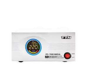 TTN SVC 자동 단상 전압 안정기 고효율 500VA 1000VA 1500VA 전압 조정기 LED 디스플레이 PC 220V