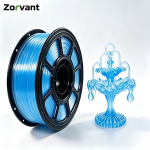ไส้พลาสติก PLA ใสสีฟ้าคริสตัล ทนความร้อน ขนาด 1.75 มม. น้ำหนัก 1 กก. - Zorvant เงา ผิวเรียบลื่น ไม่ติดขัด สำหรับเครื่องพิมพ์ 3 มิติ - Product Image 1