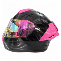 Casques de moto intégraux en gros, casque ABS avec nouveau design, certification DOT, double visière