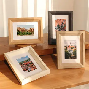 Foto rahmen aus Holz mit Walnuss farbe und hoch auflösenden, bruchs ic heren Acrylglas abdeckungen für das Desktop-Display