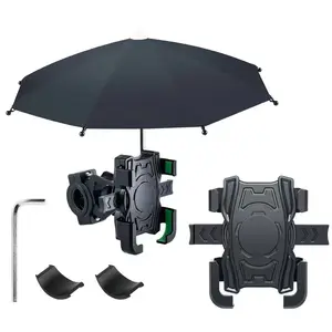 Yapears防水自行车手机支架，带伞，用于后视镜和4.7 7.2英寸手机车把