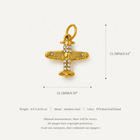 Nouveau Pendentif Avion en Acier Inoxydable Personnalisable DIY 2026 pour Fabrication de Bijoux Colliers Accessoires Vente en Gros
