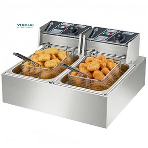 Mayoristas de <span class=keywords><strong>Aceite</strong></span> de Fábrica Ofrecen Freidoras Eléctricas de Acero Inoxidable, que Pueden Ser de Uno o Varios Tanques y Personalizables - Product Image 5