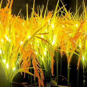 Natural Golden Wheat Spike Solar Powered Dimmable <b>Led</b> <b>Light</b> Indoor/outdoor Decorative Lamp Ip65 Christmas Festive Lighting - Product Image 1