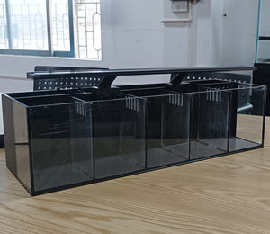 Acuario de Aislamiento de Cristal Ultra Transparente para 5 Bettas con Luz LED WRGB y Filtro Trasero, Tanque de Cría Slim Fighter para Sala de Estar - Product Image 1