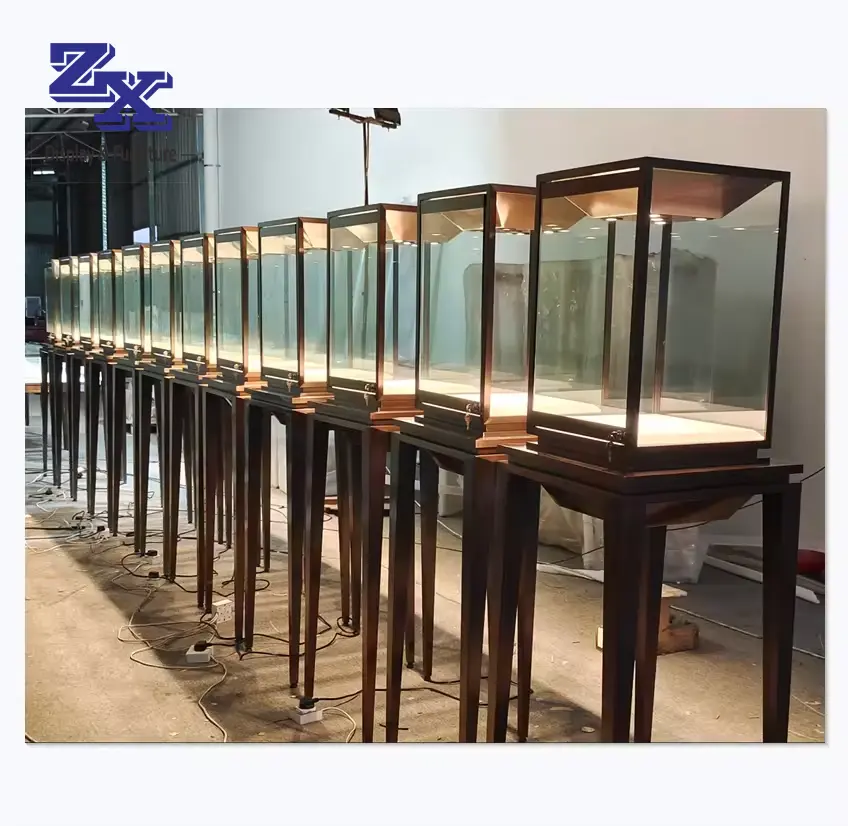 Fournisseur de meubles de haute qualité de Guangzhou-ZX vitrine de vitrine de tour pour l'affichage de magasin de bijoux
